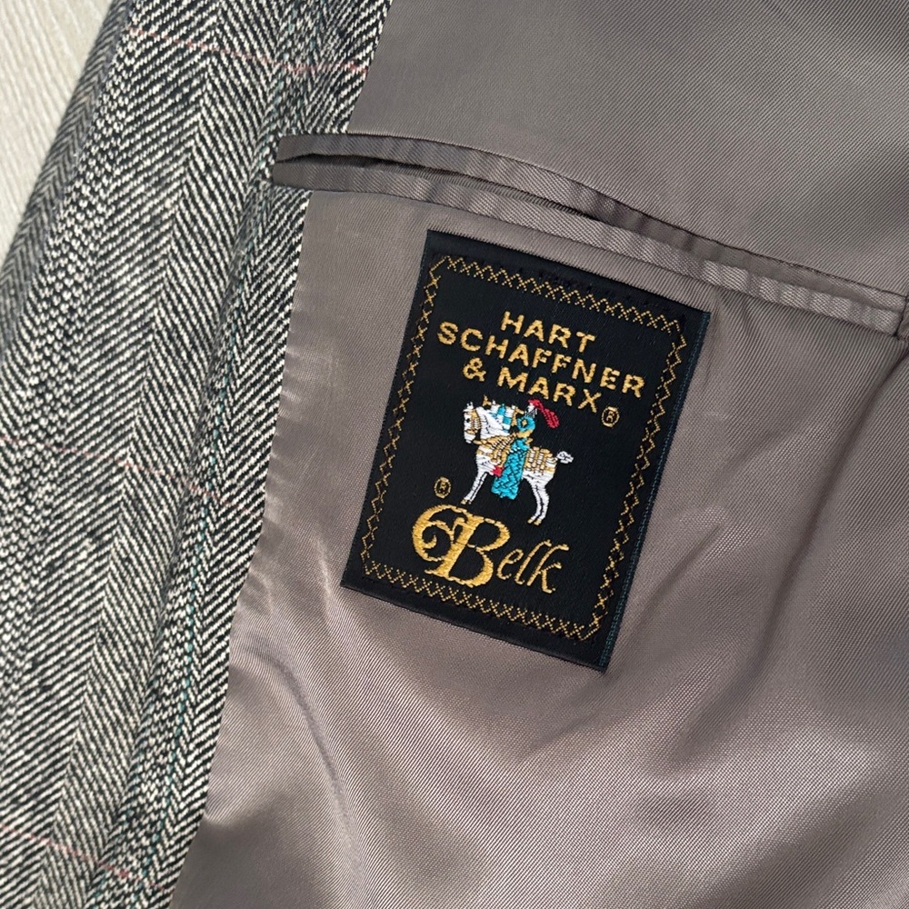 🔥BUNDLESALE Men’s 44R Hart Schaffner & Marx Silk Spirts Coat Blazer Jacket - Picture 5 of 8